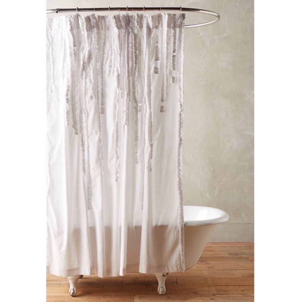Anthropologie Draped Wisteria Shower Curtain